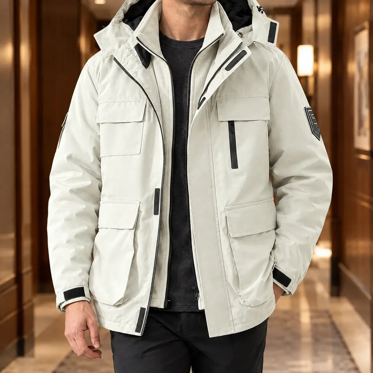 Peregrine Utility Jacket in Ivory White
