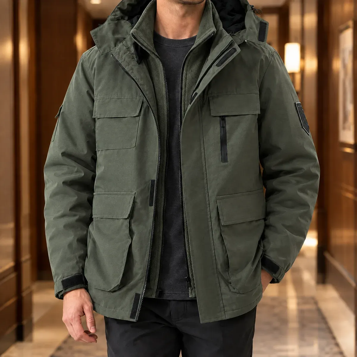 Peregrine Utility Jacket in Army Green