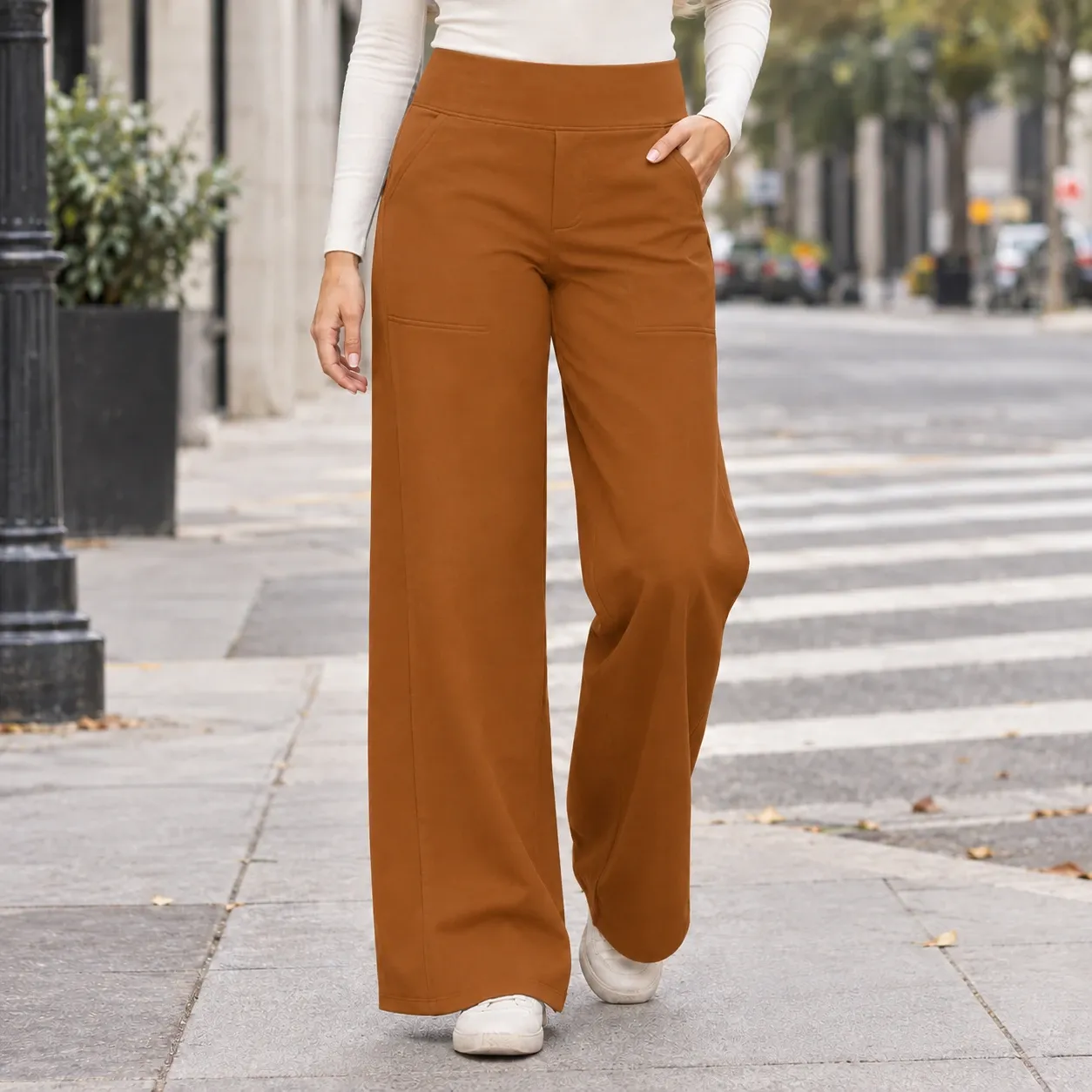 Ada-Jane Straight Leg Pants in Chocolate