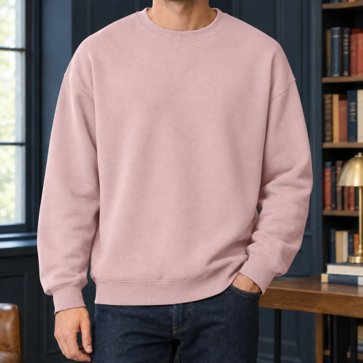 Wyatt Crewneck Sweater in Pink