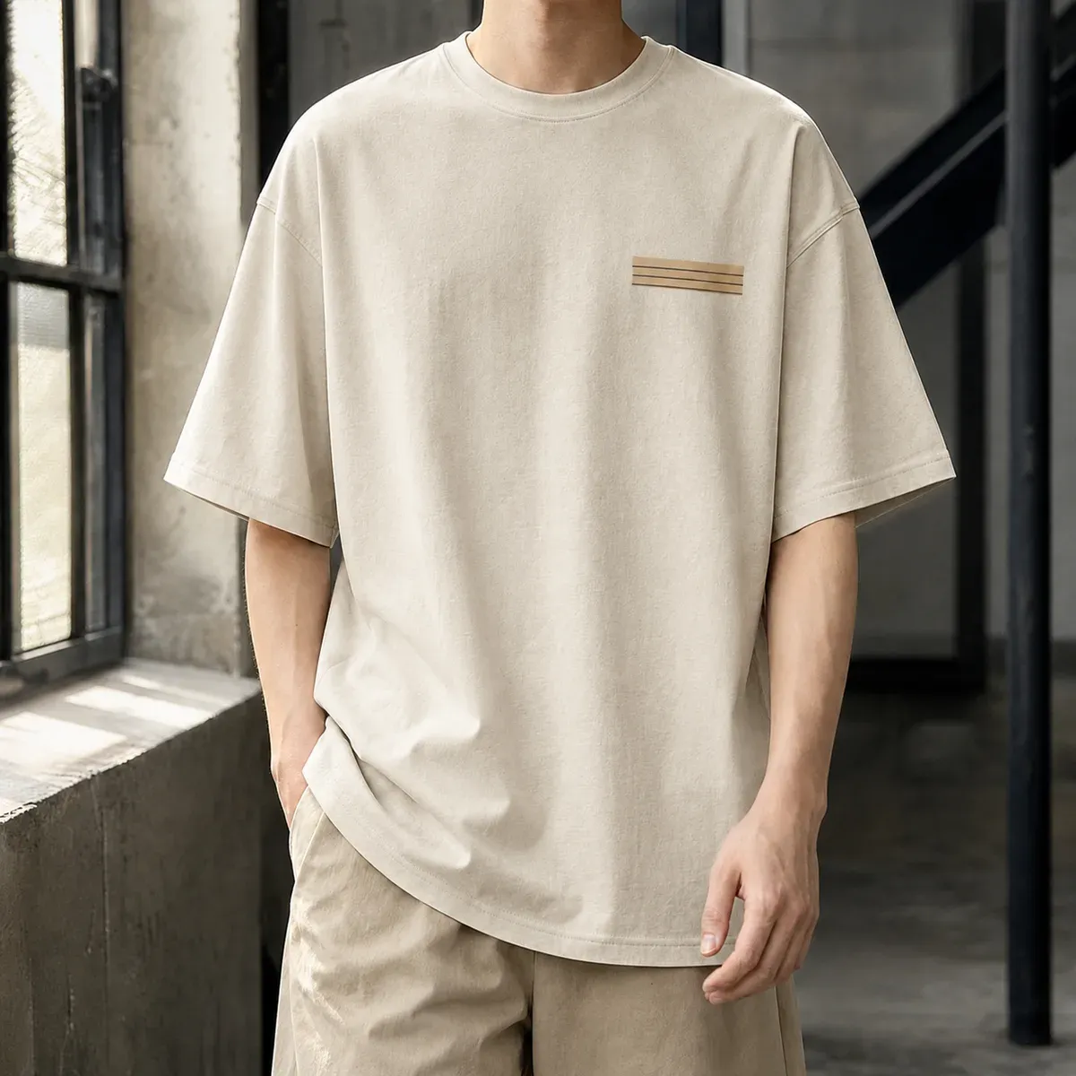 Arthur Oversized T-Shirt in Khaki
