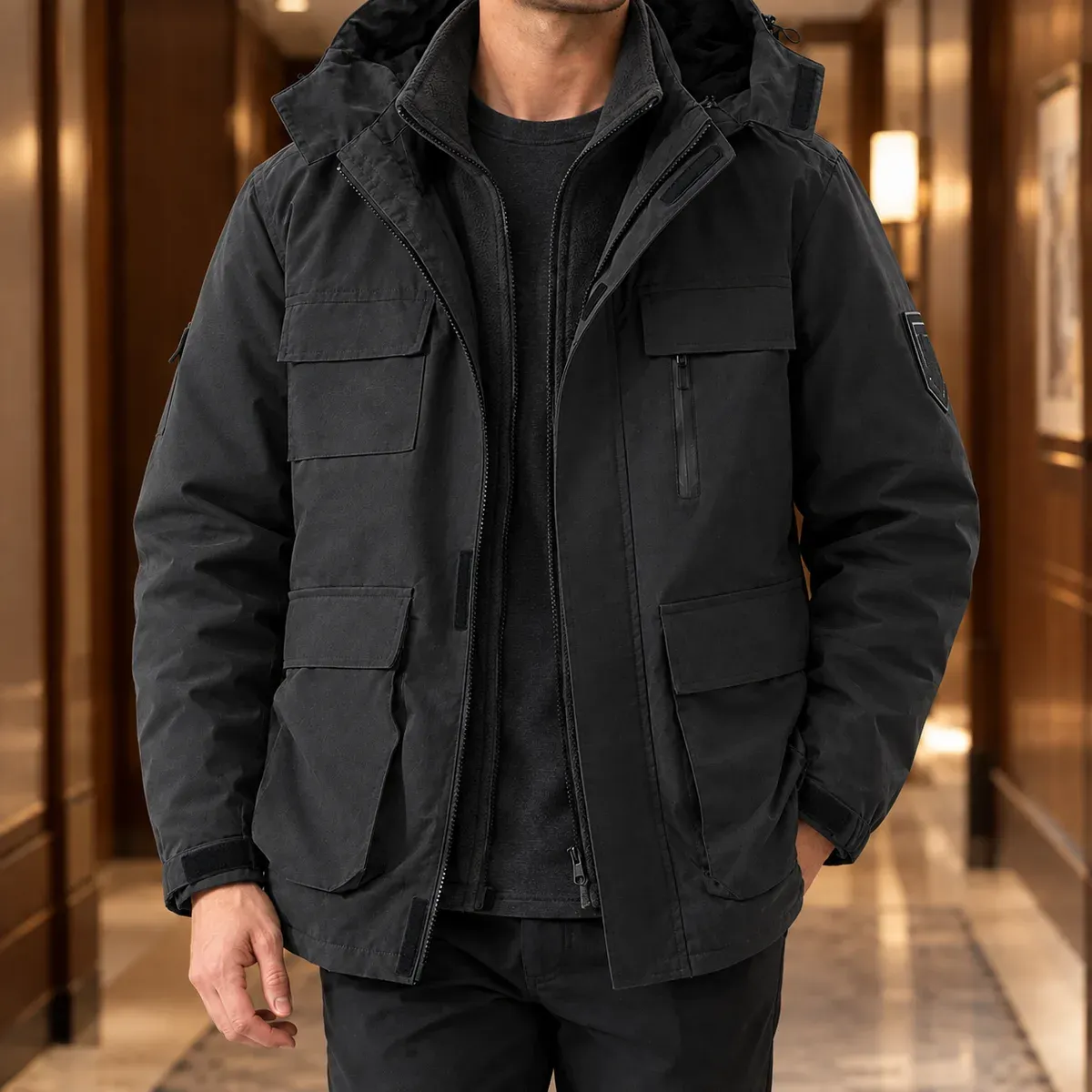 Peregrine Utility Jacket in Black