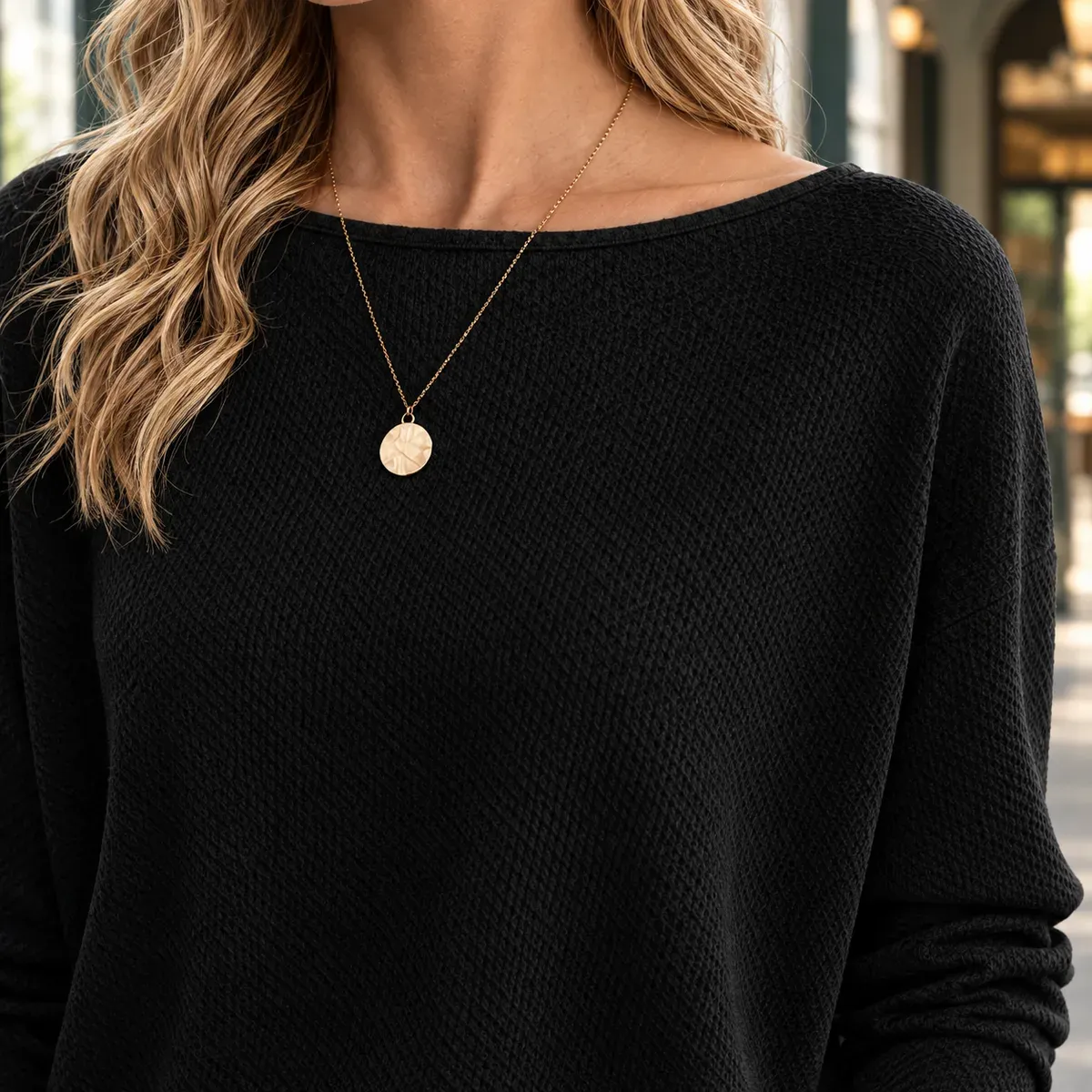 Martha Boatneck Top — detail