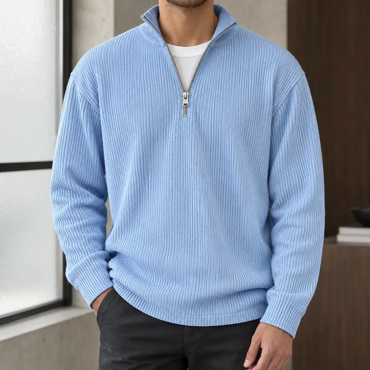 Peter Ribbed Pullover — gallery photograph 1
