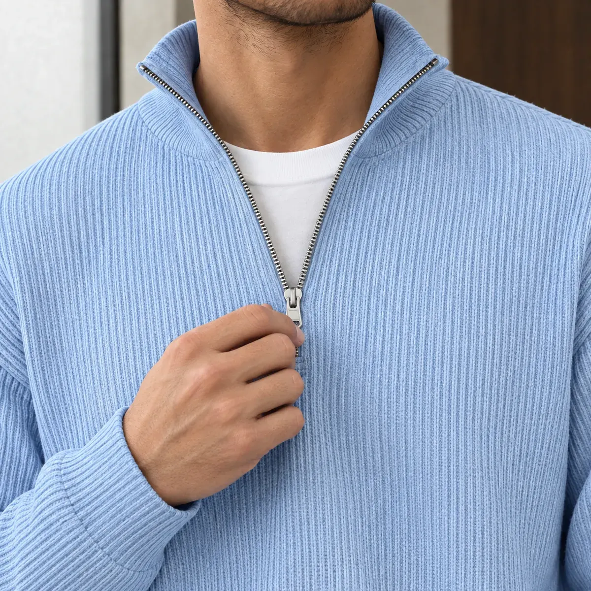 Peter Ribbed Pullover — detail